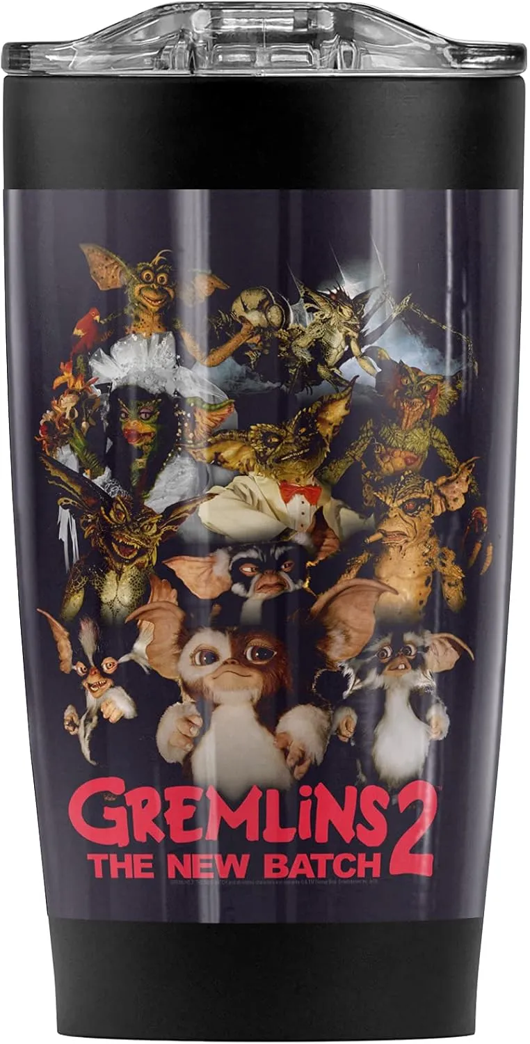 Logovision Gremlins 2 Goon Crew Stainless Steel Tumbler 20 oz Coffee Travel Mug/Cup, Vacuum Insulated & Double Wall with Leakproof Sliding Lid | Great for Hot Drinks and Cold Beverages
