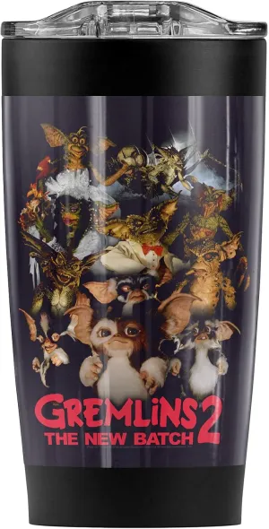 Logovision Gremlins 2 Goon Crew Stainless Steel Tumbler 20 oz Coffee Travel Mug/Cup, Vacuum Insulated & Double Wall with Leakproof Sliding Lid | Great for Hot Drinks and Cold Beverages