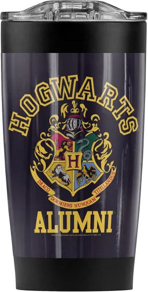 Logovision Harry Potter Alumni Crest Stainless Steel Tumbler 20 oz Coffee Travel Mug/Cup, Vacuum Insulated & Double Wall with Leakproof Sliding Lid | Great for Hot Drinks and Cold Beverages