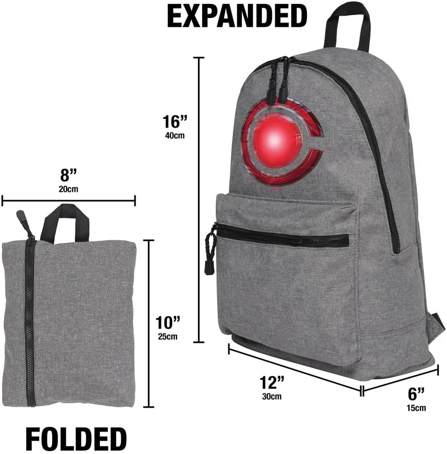 LOGOVISION Justice League Movie Cyborg Logo Lightweight Backpack for Work School Daily Use Packable for Travel