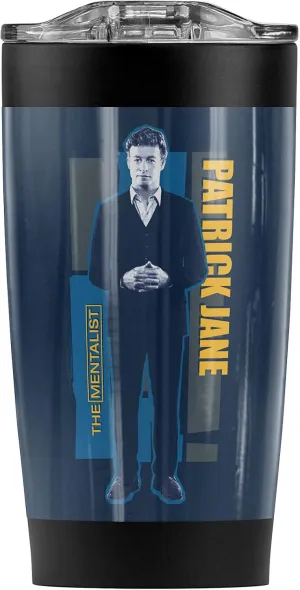 Logovision The Mentalist Patrick Jane Stainless Steel Tumbler 20 oz Coffee Travel Mug/Cup, Vacuum Insulated & Double Wall with Leakproof Sliding Lid | Great for Hot Drinks and Cold Beverages