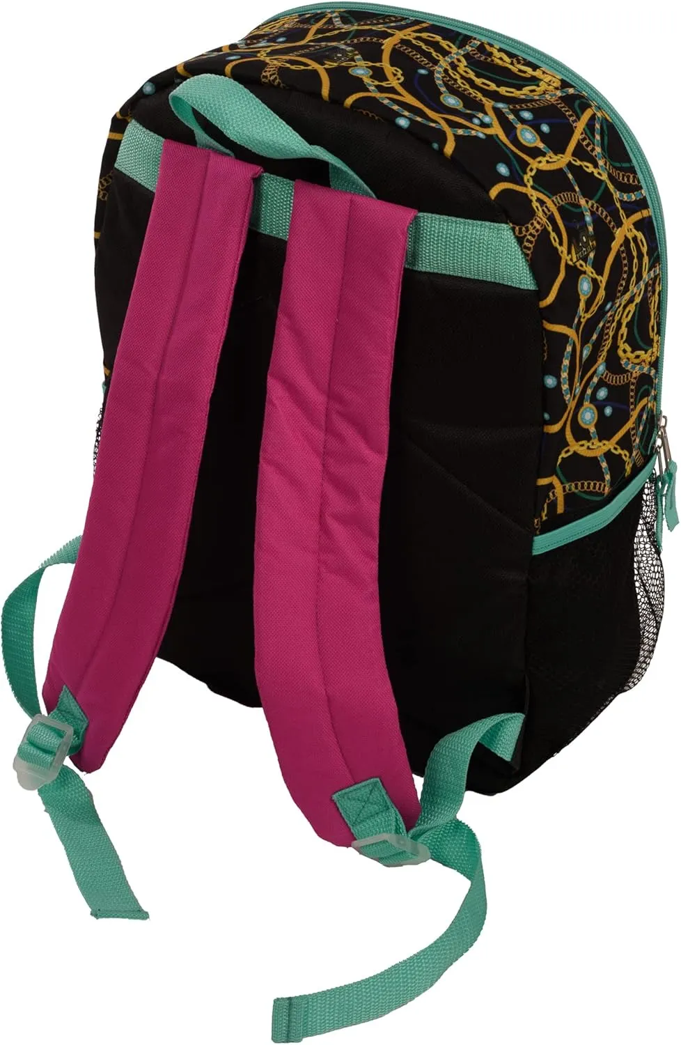 L.O.L. Surprise 5 Piece Backpack Set for Girls, O.M.G. Brush Glitter Sequin 16" School Bag, Black and Gold