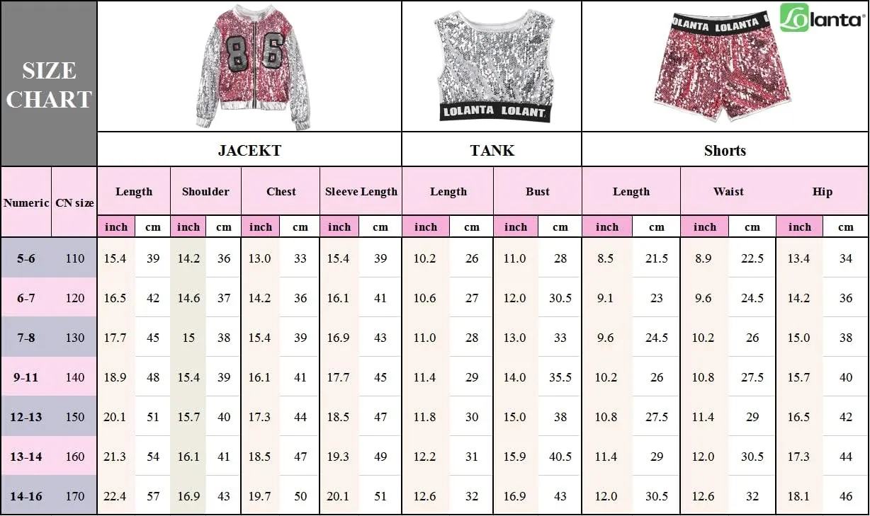 LOLANTA Girls Sequin Dance Costume, Sparkle Hip Hop Jazz Dance Dresses, Modern Dancing Outfits 4-16