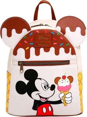 Loungefly Disney Mickey Mouse Ice Cream Mini Backpack MULTI NONE