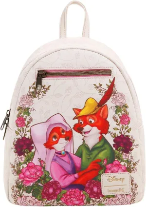 Loungefly Disney Robin Hood & Maid Marian Floral Mini Backpack