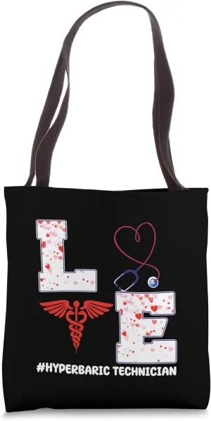 Love Hyperbaric Technician Valentine's Day Costume Tote Bag