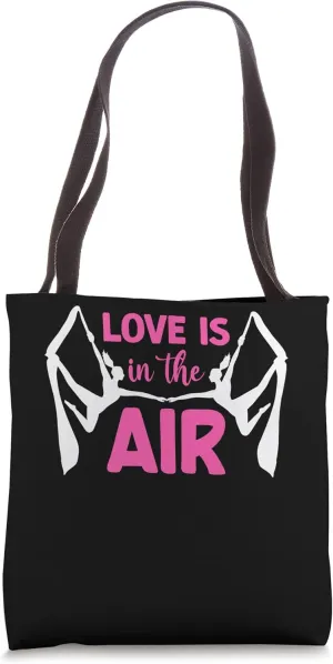 Love Is In The Air Curtain Art Aerial Dance Tote Bag