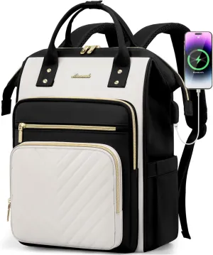 LOVEVOOK 15.6 Inch Laptop Backpack for Women,Travel Work Backpack Purse with USB Port,Large Capacity Nurse Bag Teacher Backpack,Waterproof Casual Daypack Business Computer Bag