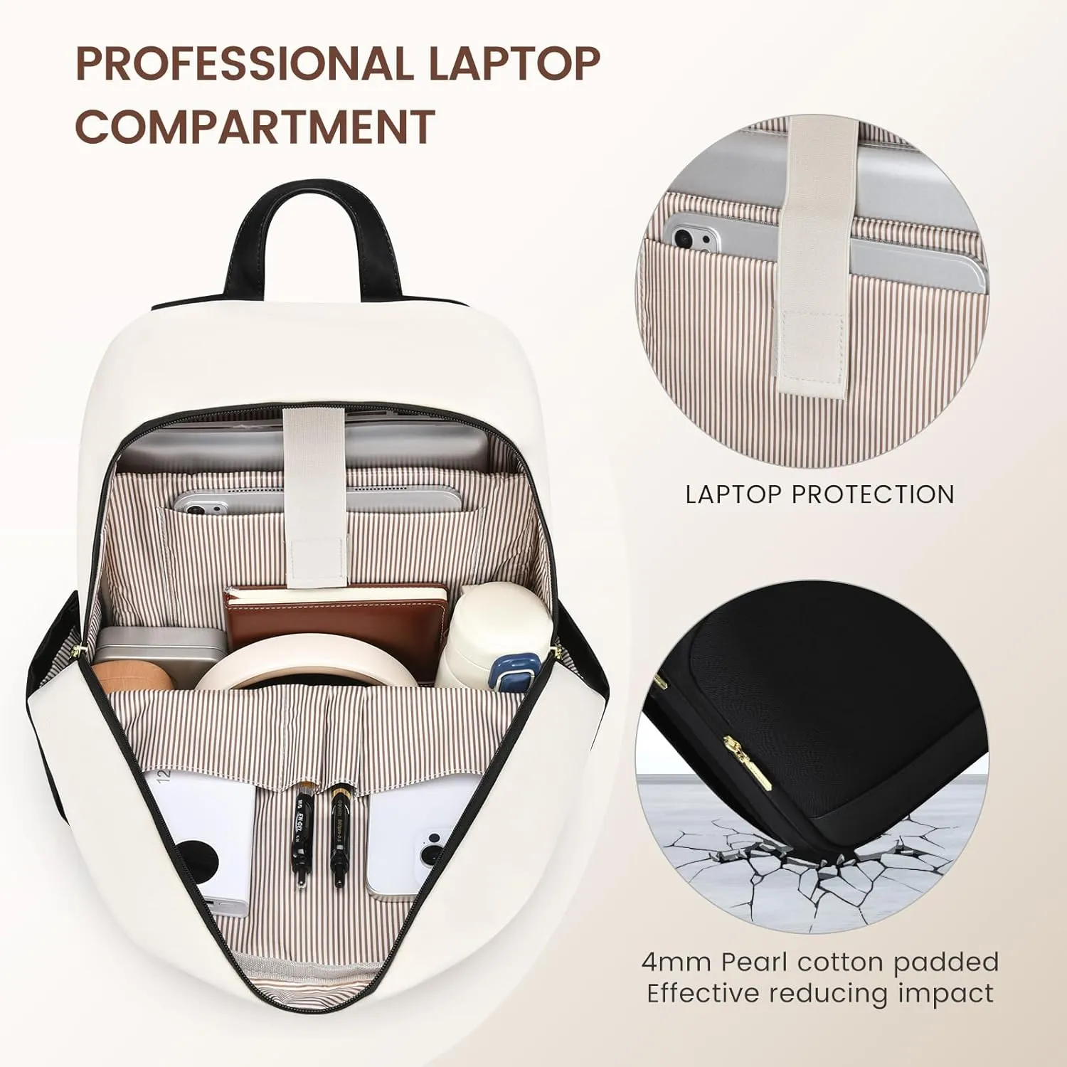 LOVEVOOK 15.6 inch Laptop Backpack - Versatile Work and Computer Backpack for Men and Women, Durable and Stylish Design