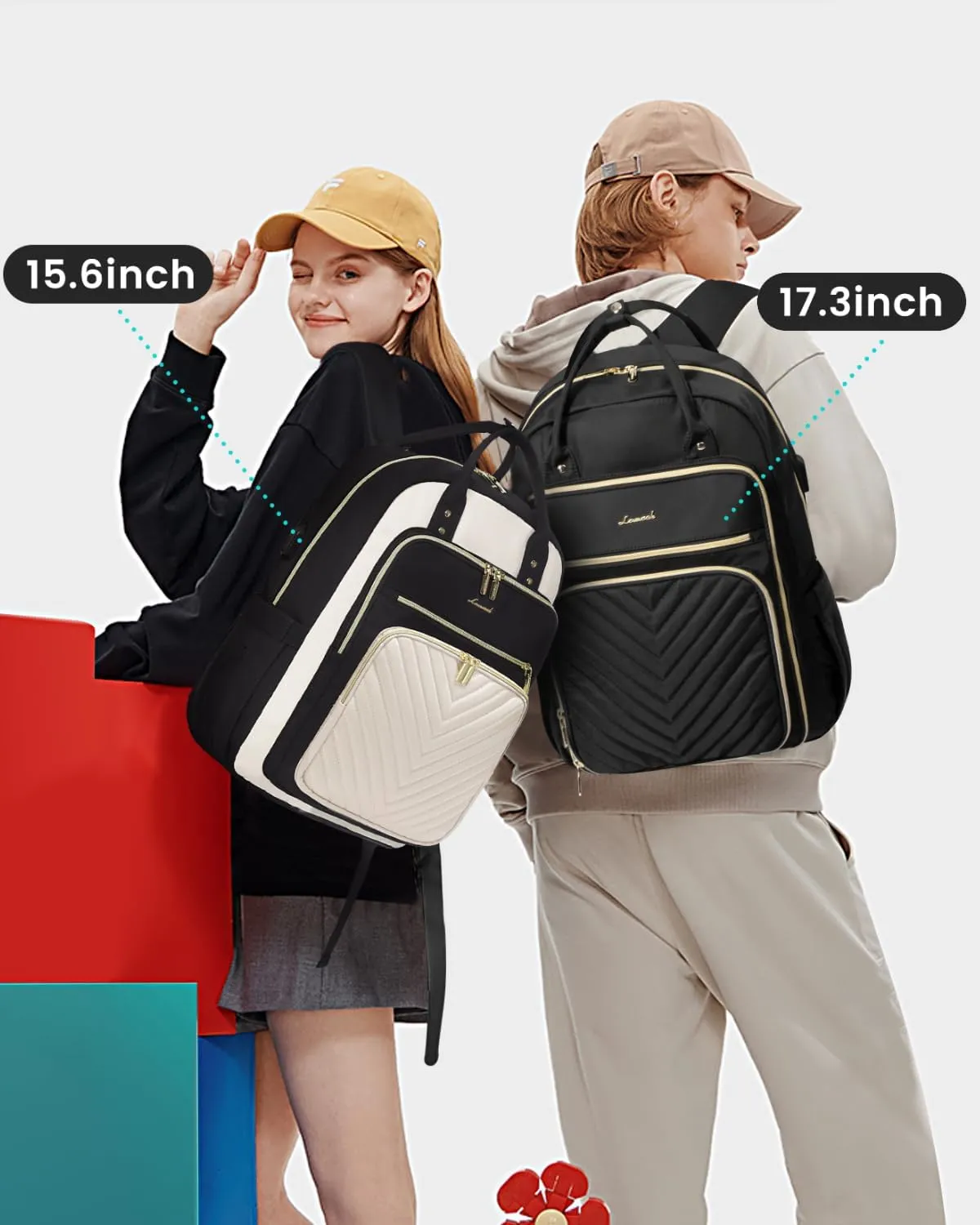 LOVEVOOK 17.3 Inch Laptop Backpack for Women,Fashion Work Travel Backpack,Waterproof Day Pack Purse for Teacher Nurse