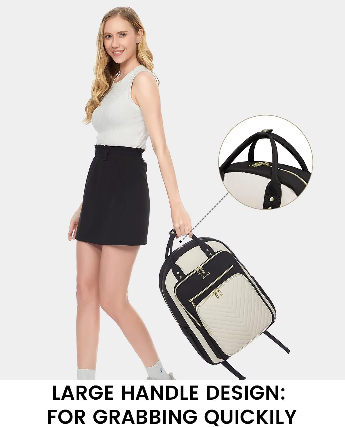 LOVEVOOK 17.3 Inch Laptop Backpack for Women,Fashion Work Travel Backpack,Waterproof Day Pack Purse for Teacher Nurse