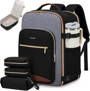 LOVEVOOK 50L Carry on Backpack for Women & Men with 3 Packing Cubes, Large Travel Backpack for Airplanes, TSA Personal Item Travel Bag with Laptop Pocket, Weekender Essentials Airline Approved
