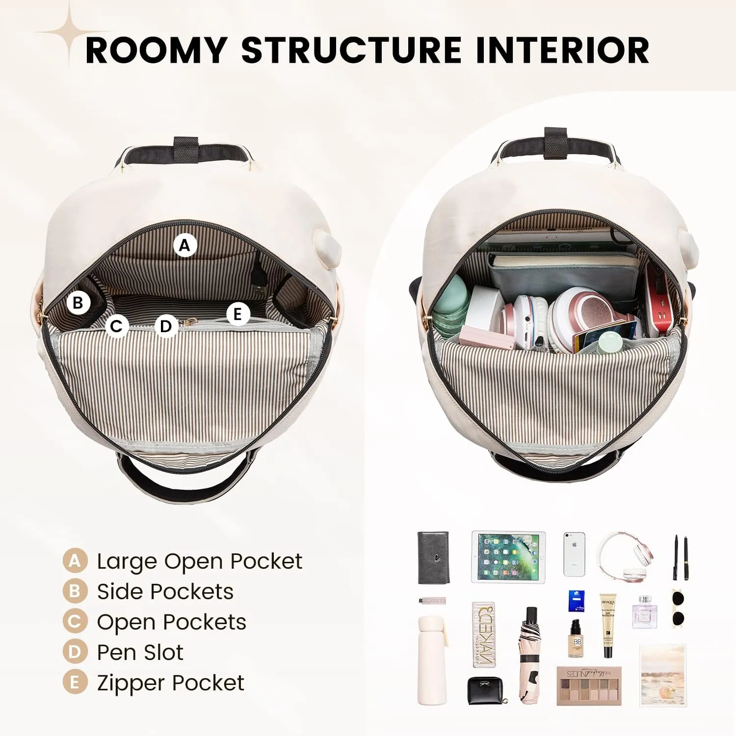 LOVEVOOK Mini Backpack for Women Stylish Waterproof Backpack Purse with USB Port, Cute Bookbag for College School Travel