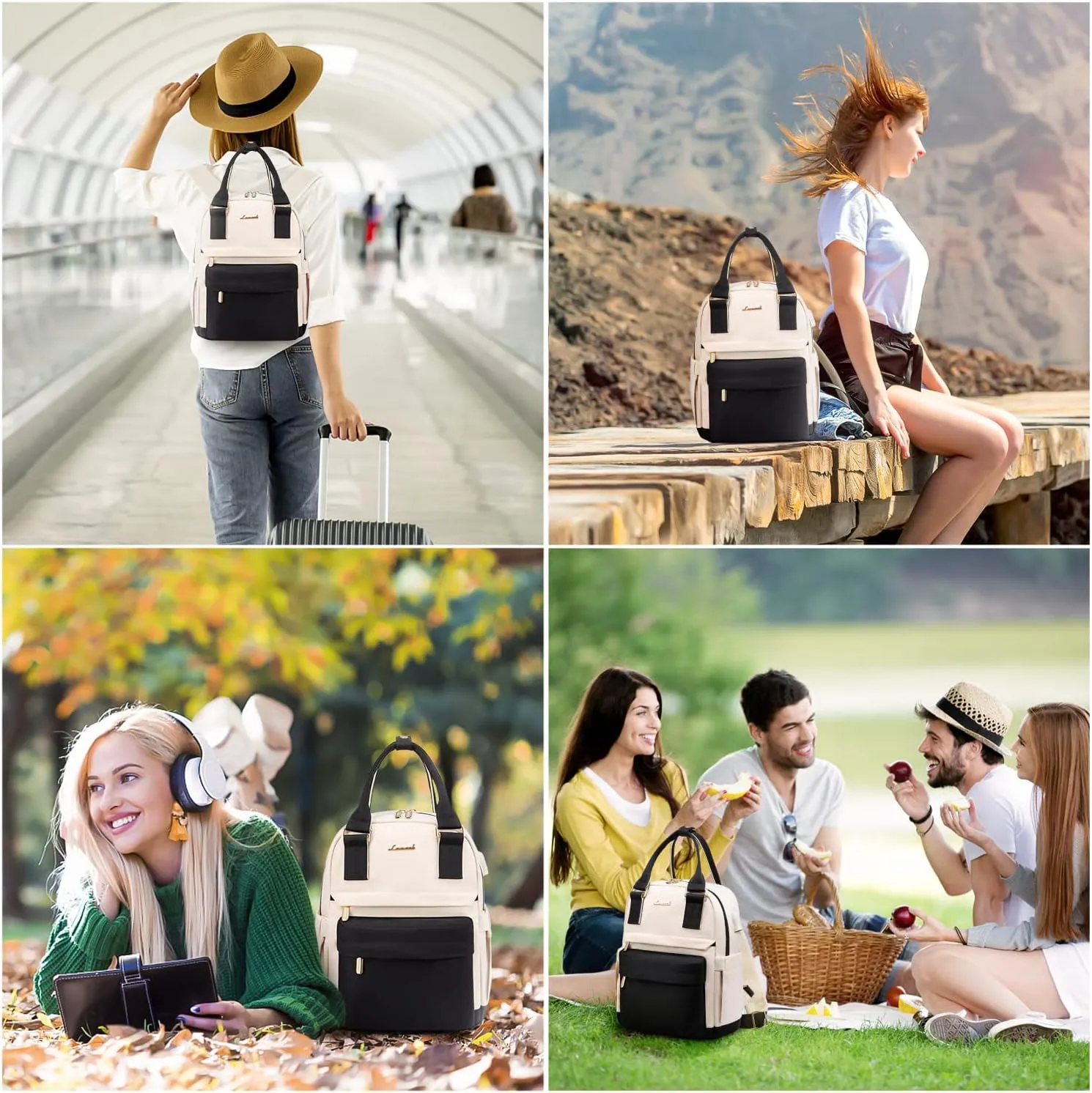 LOVEVOOK Mini Backpack for Women Stylish Waterproof Backpack Purse with USB Port, Cute Bookbag for College School Travel