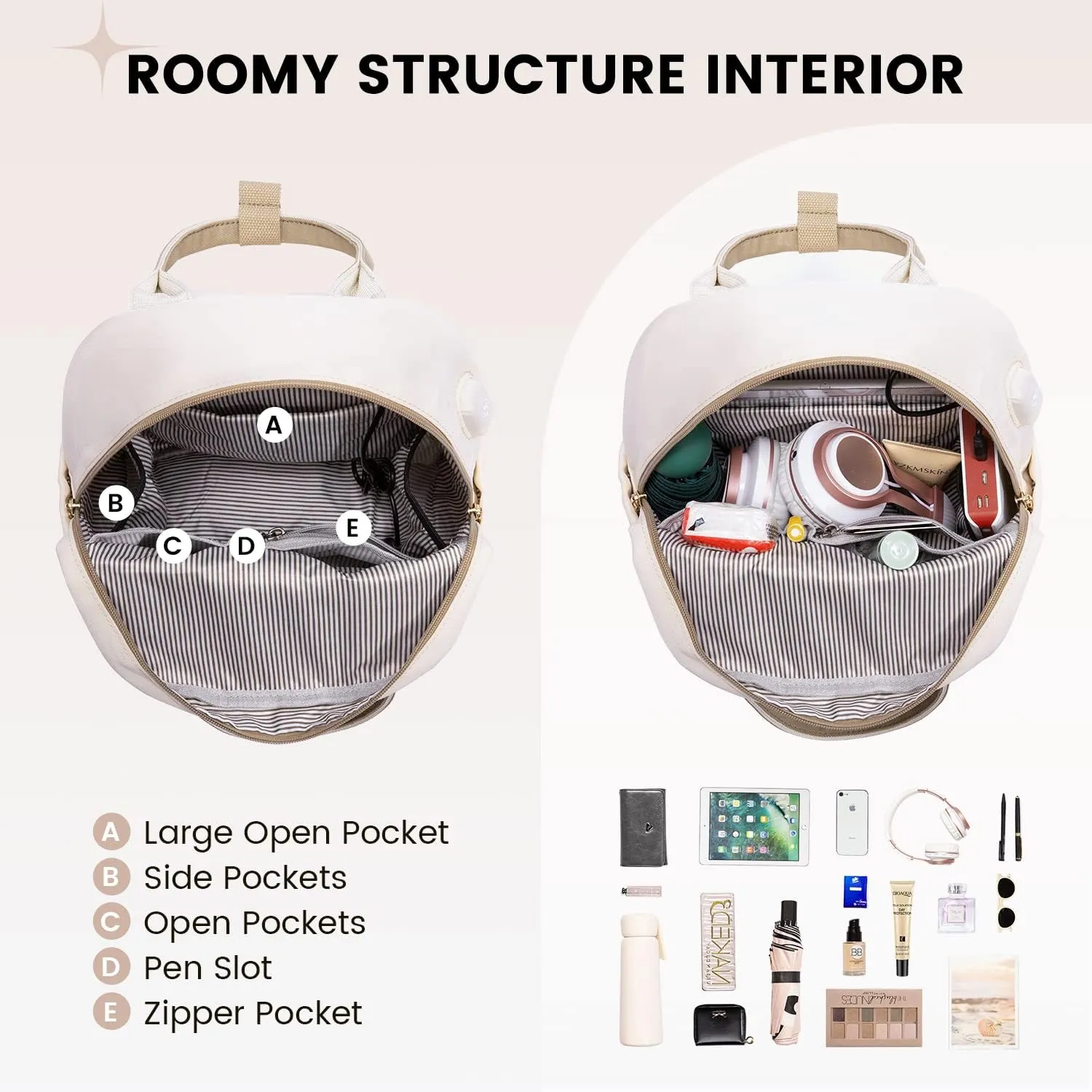 LOVEVOOK Mini Backpack for Women Stylish Waterproof Backpack Purse with USB Port, Cute Bookbag for College School Travel