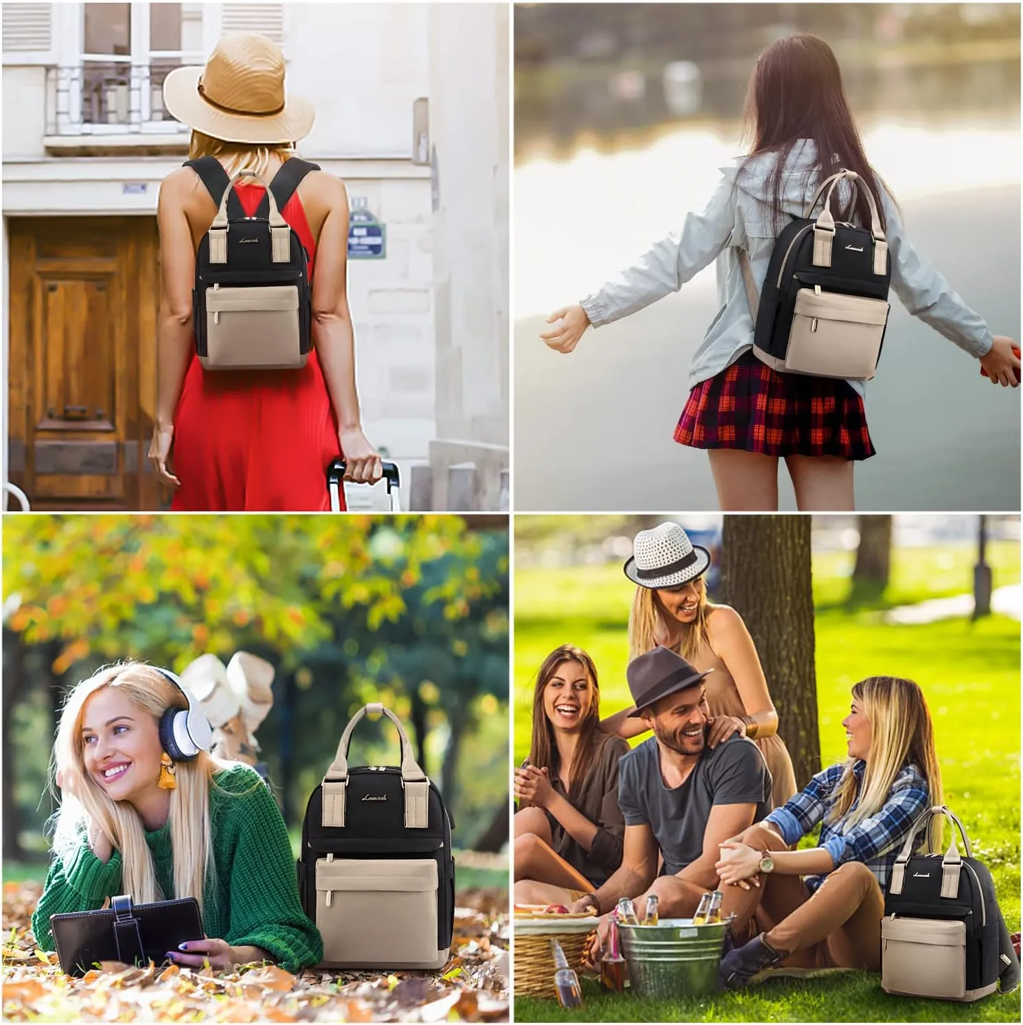 LOVEVOOK Mini Backpack for Women Stylish Waterproof Backpack Purse with USB Port, Cute Daypack for College Travel Party