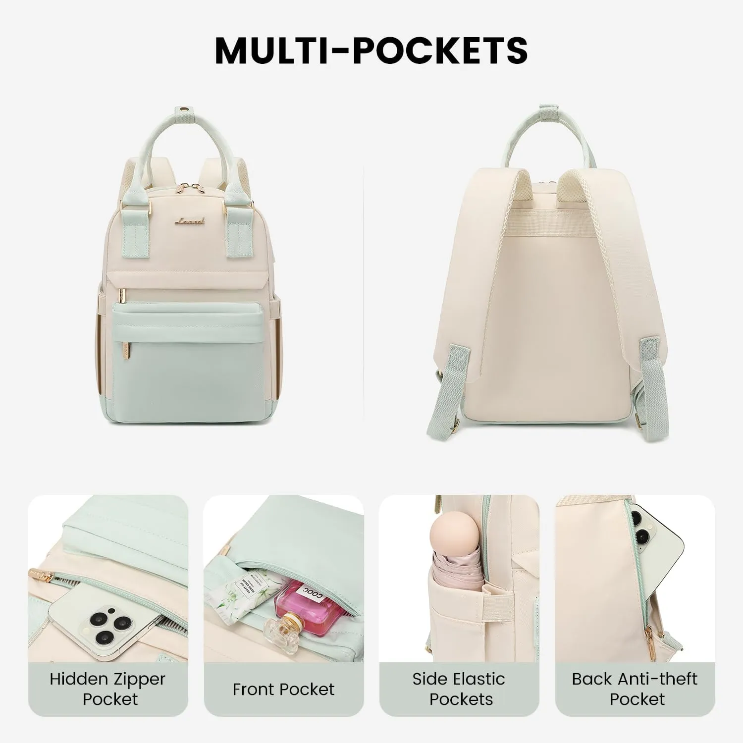 LOVEVOOK Mini Backpack for Women Stylish Waterproof Backpack Purse with USB Port, Cute Daypack for College Travel Party