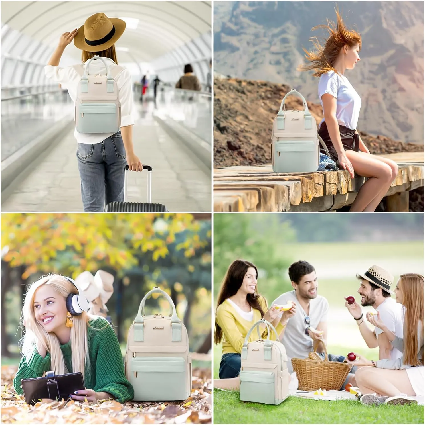 LOVEVOOK Mini Backpack for Women Stylish Waterproof Backpack Purse with USB Port, Cute Daypack for College Travel Party