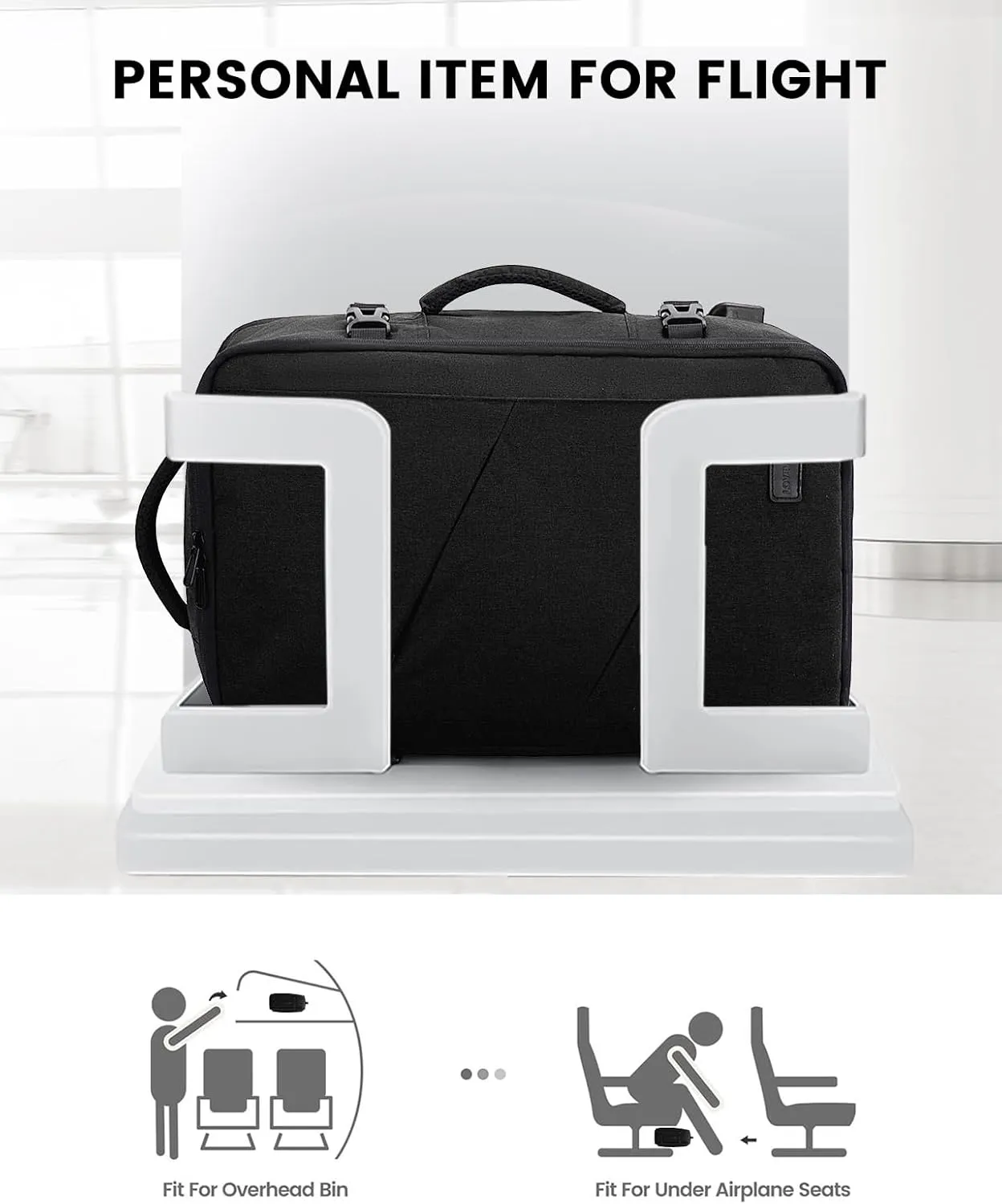 LOVEVOOK Travel Carry on Backpack, Large 40L Personal Item Travel Bag for Men & Women Flight Approved with 3 Packing Cubes, Suitcase Water Resistant Luggage Daypack Business Weekender Bag, Black