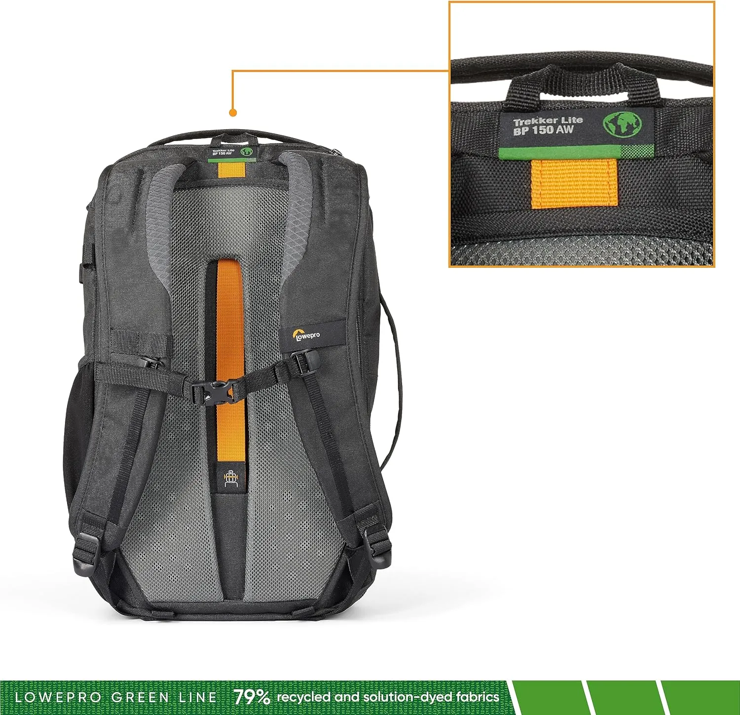 Lowepro Trekker Lite BP 150, Camera Backpack with Removable Insert, with Accessory Strap System, Camera Bag for Mirrorless, Compatible with Sony Alpha 6000, Black