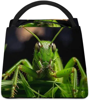 Lunch Bag Insulated Lunch Box for Women Men Cooler Bag Reusable Lunch Bag Grasshopper on Grass Lunch Tote Bag for Work