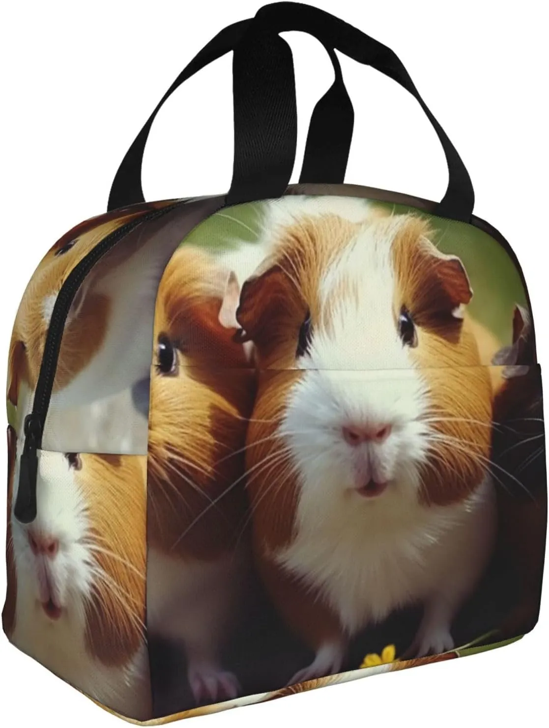 Lunch Bag Insulated Lunch Box for Women Men Guinea Pigs Funny Reusable Lunch Tote Bag for Work Picnic Travel