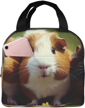 Lunch Bag Insulated Lunch Box for Women Men Guinea Pigs Funny Reusable Lunch Tote Bag for Work Picnic Travel