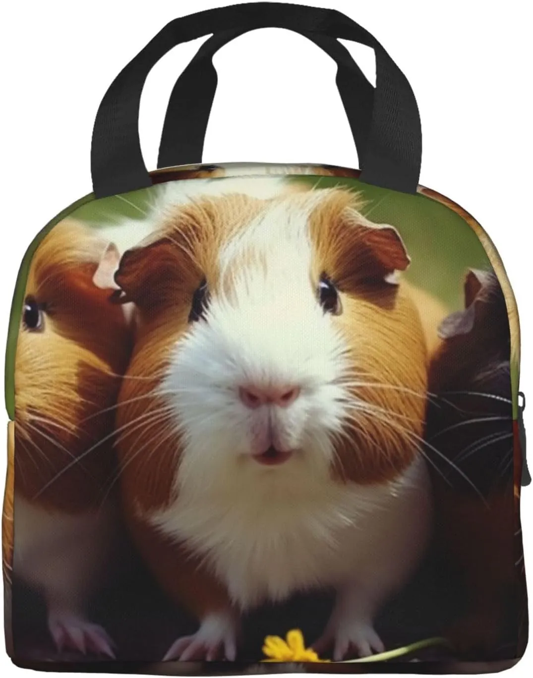 Lunch Bag Insulated Lunch Box for Women Men Guinea Pigs Funny Reusable Lunch Tote Bag for Work Picnic Travel