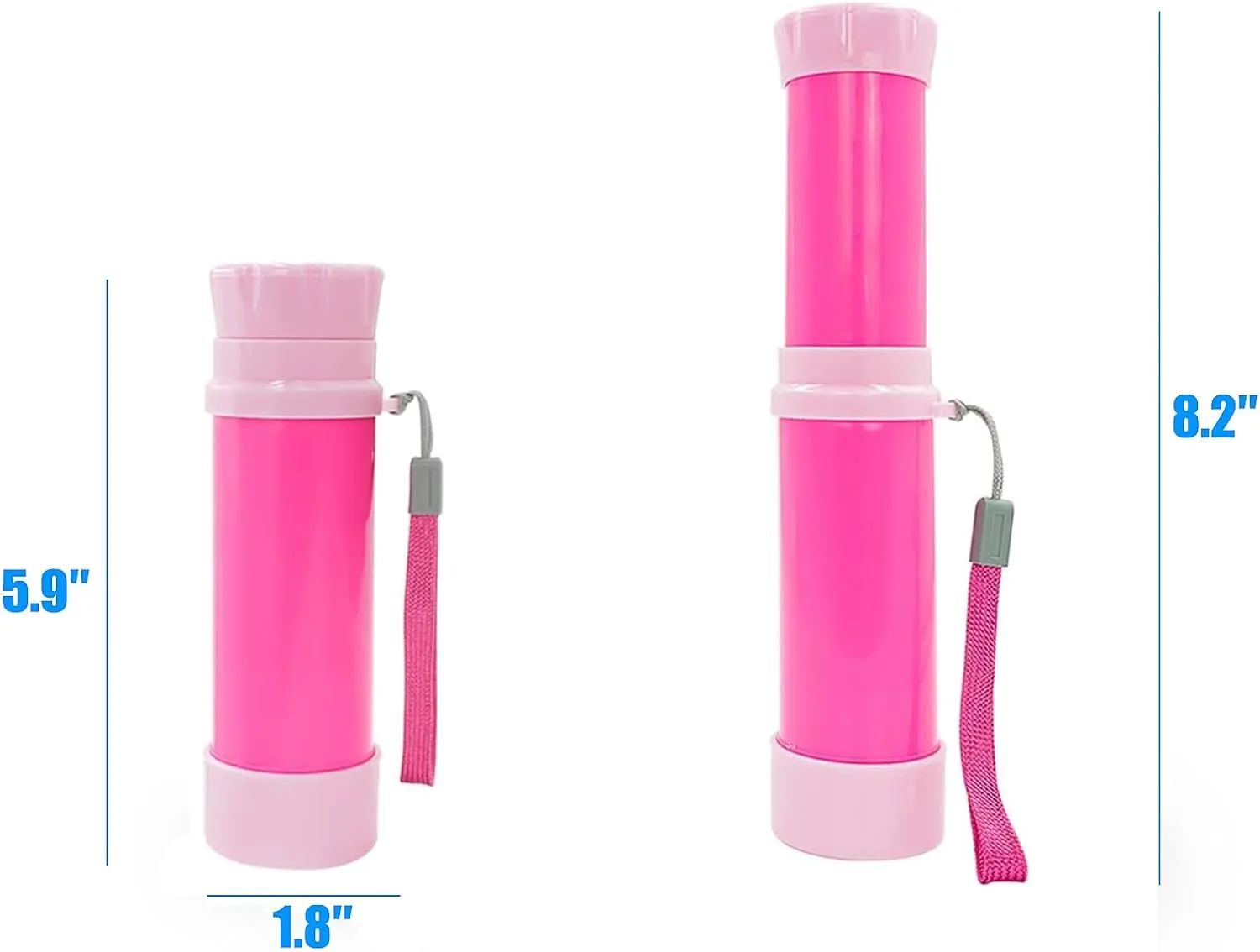 Luwint Pocket Telescope Toy for Kids, 4 Pack Portable Pirate Telescope Science Monocular Toys Retractable Spyglass Exploring Educational Toy Birthday for Boys Girls
