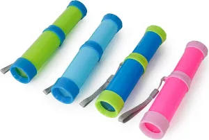 Luwint Pocket Telescope Toy for Kids, 4 Pack Portable Pirate Telescope Science Monocular Toys Retractable Spyglass Exploring Educational Toy Birthday for Boys Girls