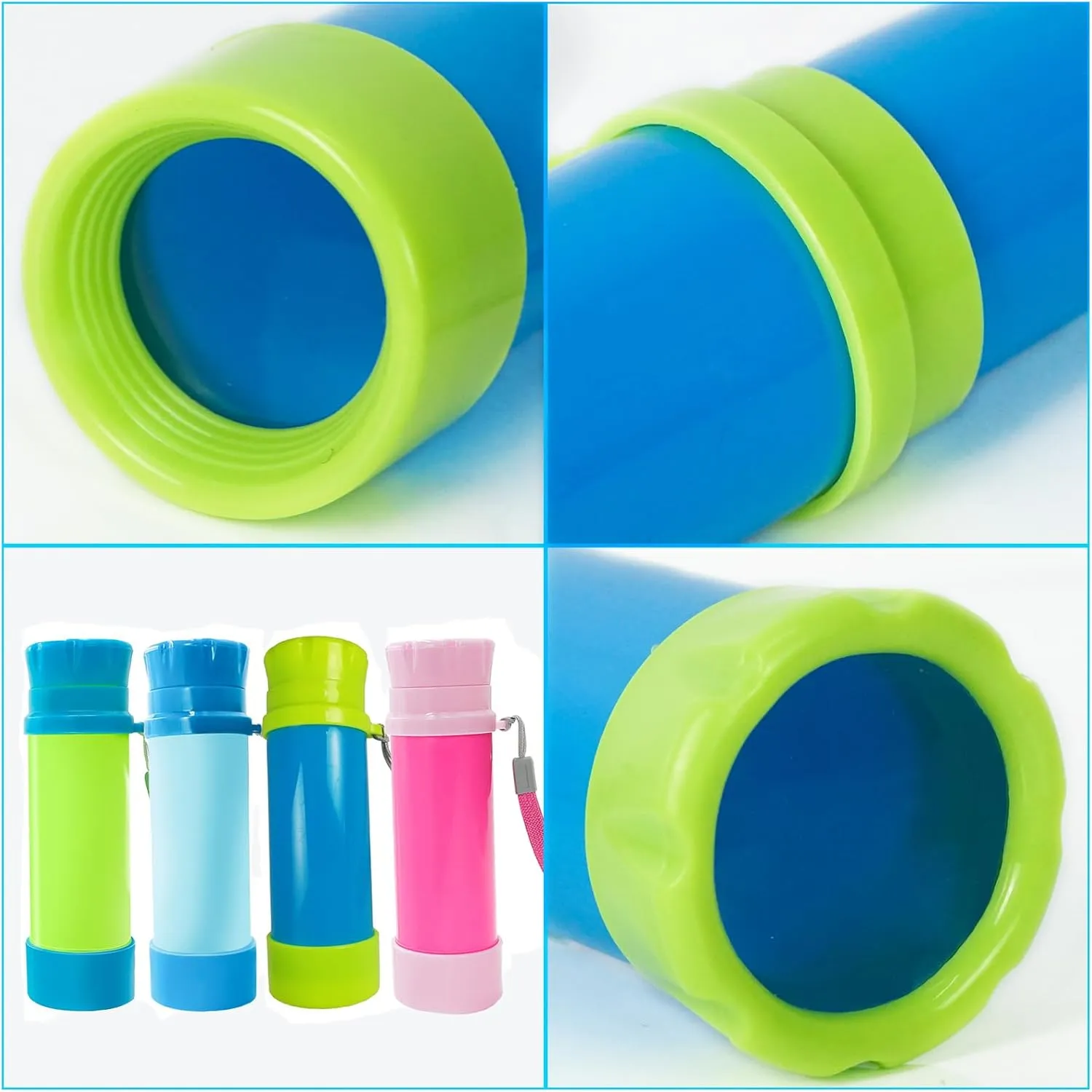 Luwint Pocket Telescope Toy for Kids, 4 Pack Portable Pirate Telescope Science Monocular Toys Retractable Spyglass Exploring Educational Toy Birthday for Boys Girls