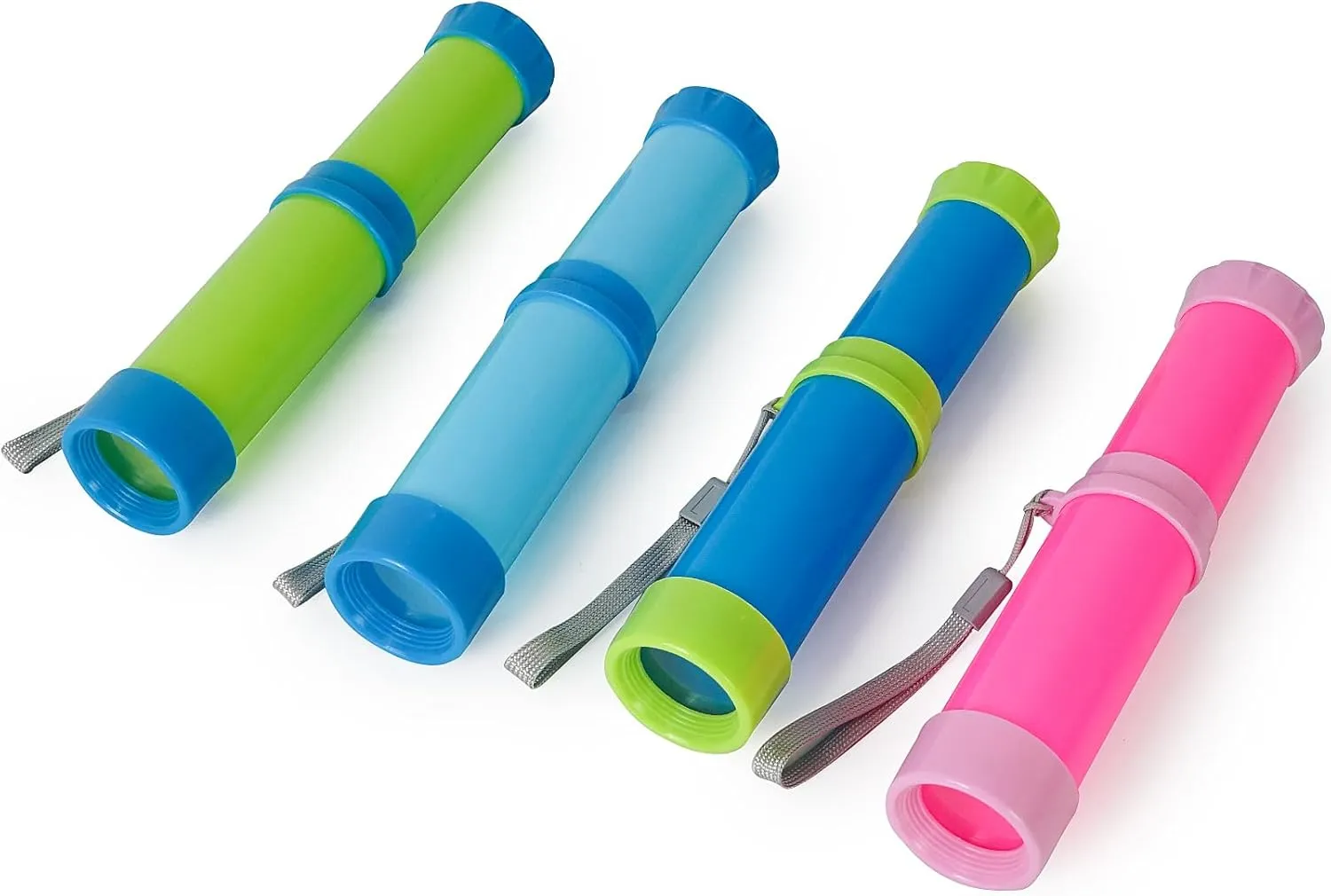 Luwint Pocket Telescope Toy for Kids, 4 Pack Portable Pirate Telescope Science Monocular Toys Retractable Spyglass Exploring Educational Toy Birthday for Boys Girls