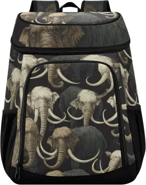 Mammoths Elephants Cooler Backpack 36 Cans Insulated Backpack Large Capacity Travel Picnic Beach Camping Thermal Bag for Men Women