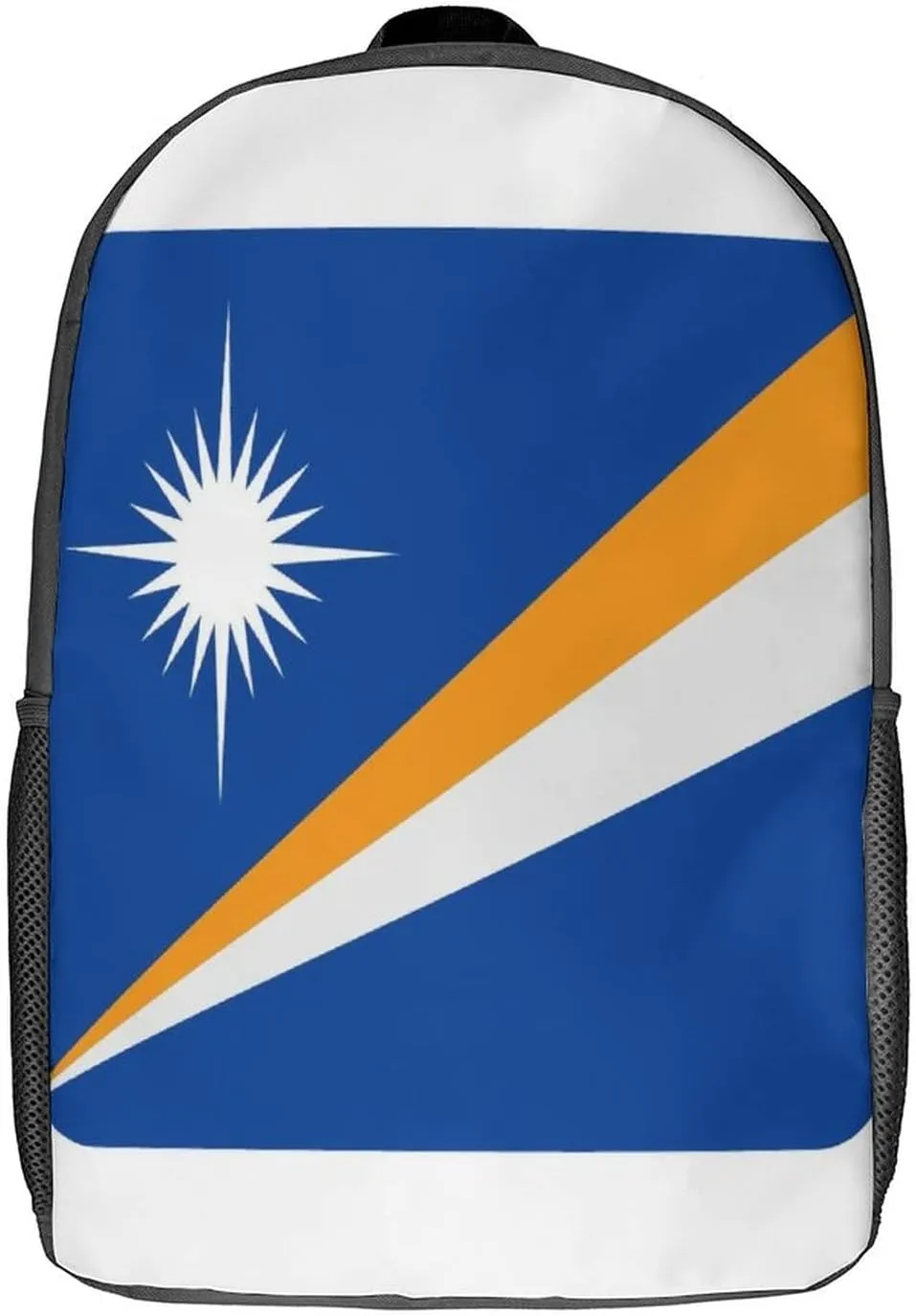 Marshall Islands Flag Backpack with Adjustable Straps, Suitable for Travel Picnics Activities