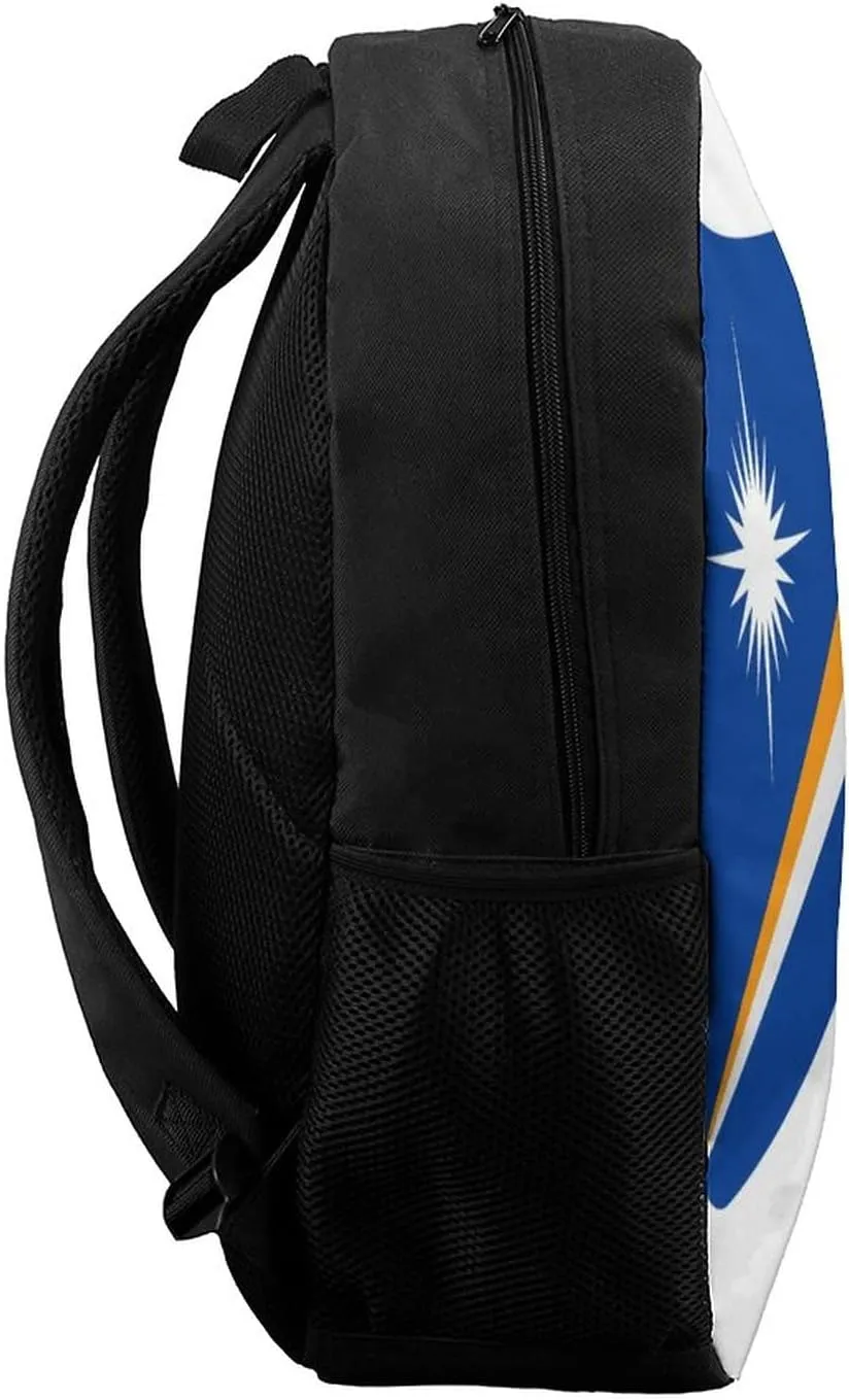 Marshall Islands Flag Backpack with Adjustable Straps, Suitable for Travel Picnics Activities