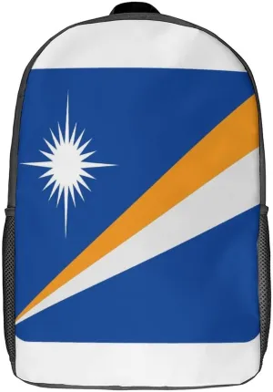 Marshall Islands Flag Backpack with Adjustable Straps, Suitable for Travel Picnics Activities