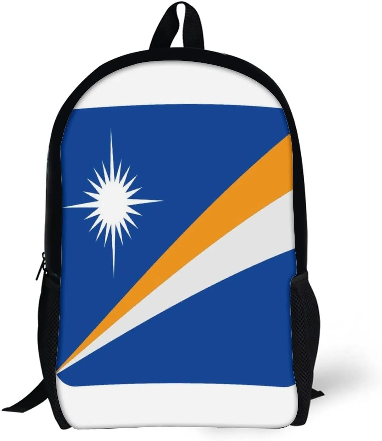 Marshall Islands Flag Backpack with Adjustable Straps, Suitable for Travel Picnics Activities
