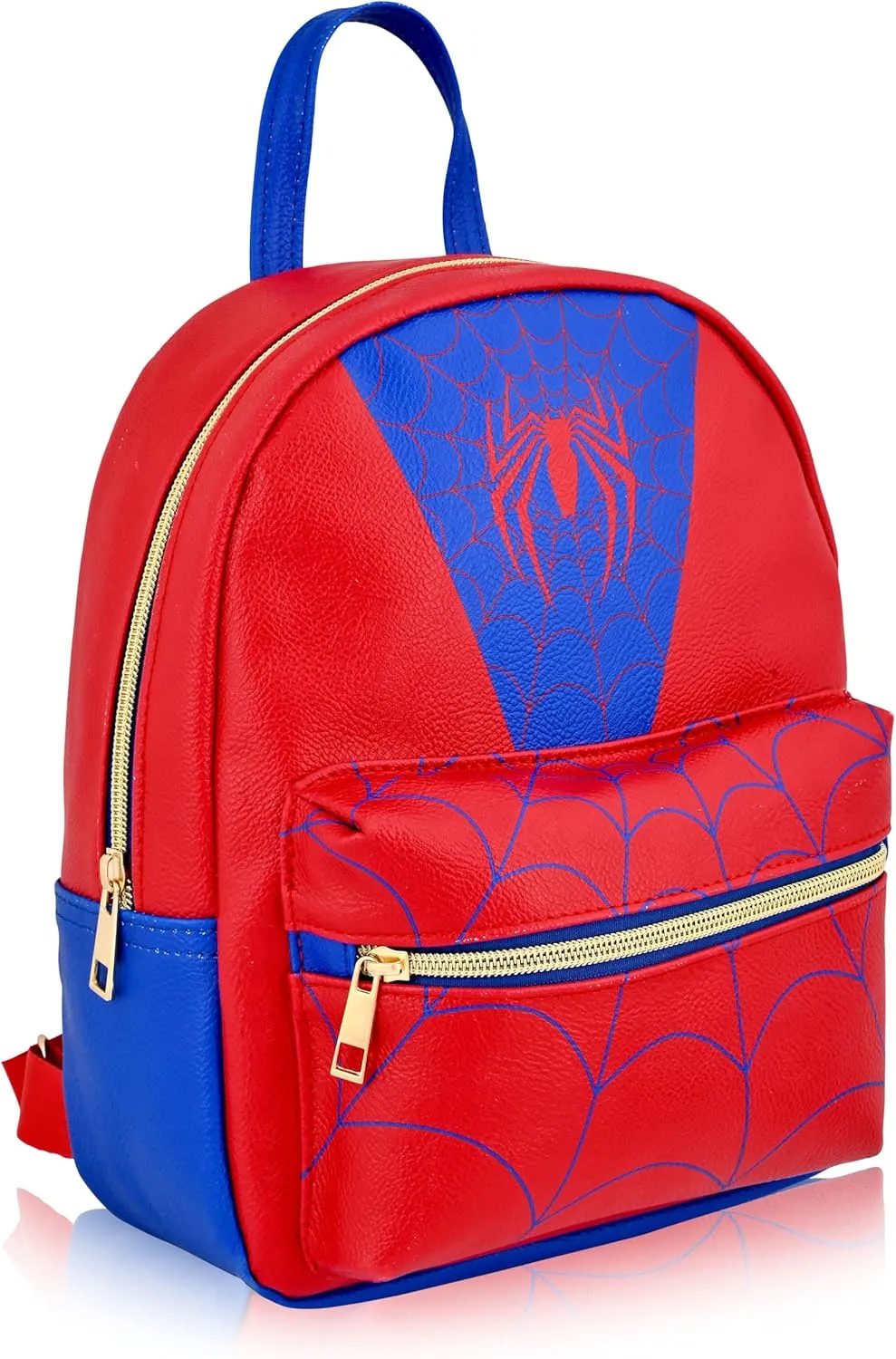 Marvel Spiderman Backpack for Men, Women, Unisex | Cute PU Leather 10" Spider-Man Mini Backpack Purse Shoulder Purse | Spiderman Bag and Spiderman Accessories