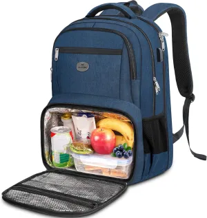 MATEIN Mens Backpack for Work, Water Resistant Lunch Box Backpack Fits 18 Inch Laptop, Flight Approved Travel Bookbag with Luggage Sleve, Extra Large Insulated Cooler Bag, Gifts for Adult