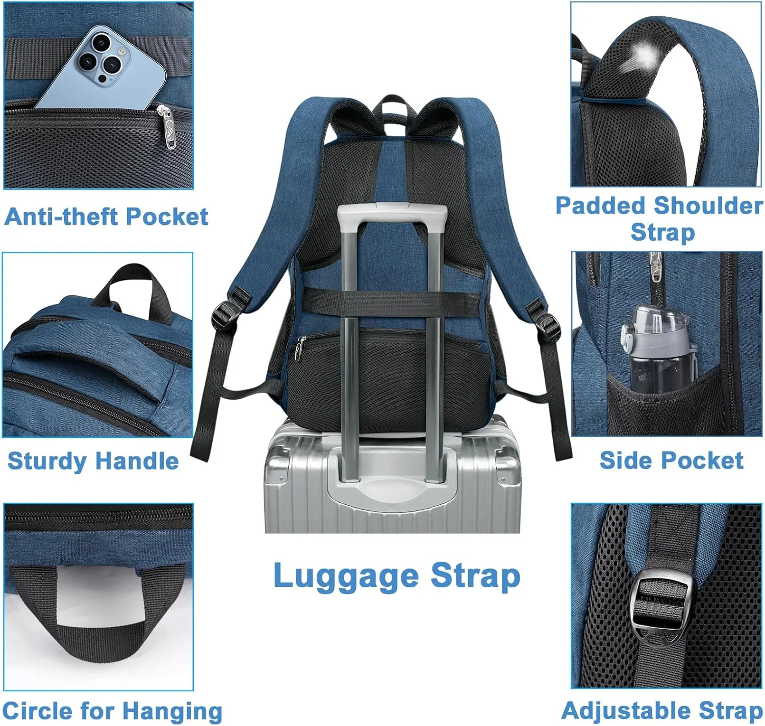 MATEIN Mens Backpack for Work, Water Resistant Lunch Box Backpack Fits 18 Inch Laptop, Flight Approved Travel Bookbag with Luggage Sleve, Extra Large Insulated Cooler Bag, Gifts for Adult