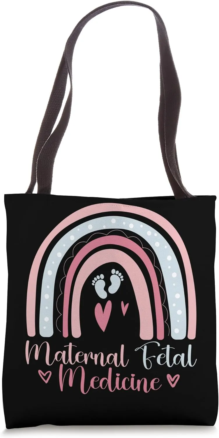 Maternal Fetal Medicine Rainbow MFM Nurse MFM Sonographer Tote Bag