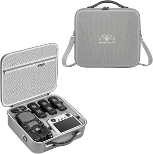 Mavic 3 Pro Carrying Case, Portable PU Leather Bag with Shoulder Strap for DJI Mavic 3 Pro with DJI RC Controller Fly More Combo Accessories