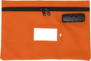Medicine Bag with Lock | 12x8 Inch Med Bag | Medication Bag for Traveling | Small Medication Travel Bag | Kids Medicine Bag | Pills Locking Zipper Pouch Storage Case Organizer (Orange)