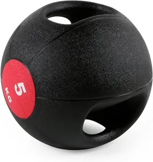 Medicine Ball Medicine Ball, Elastic Ball with Handle, Gravity Ball, Waist and Abdomen Balance Ball, with Anti-Leakage Nozzle, 3KG/4KG/5KG/6KG/7KG/8KG/9KG/10KG (Size : 5kg/11lb)