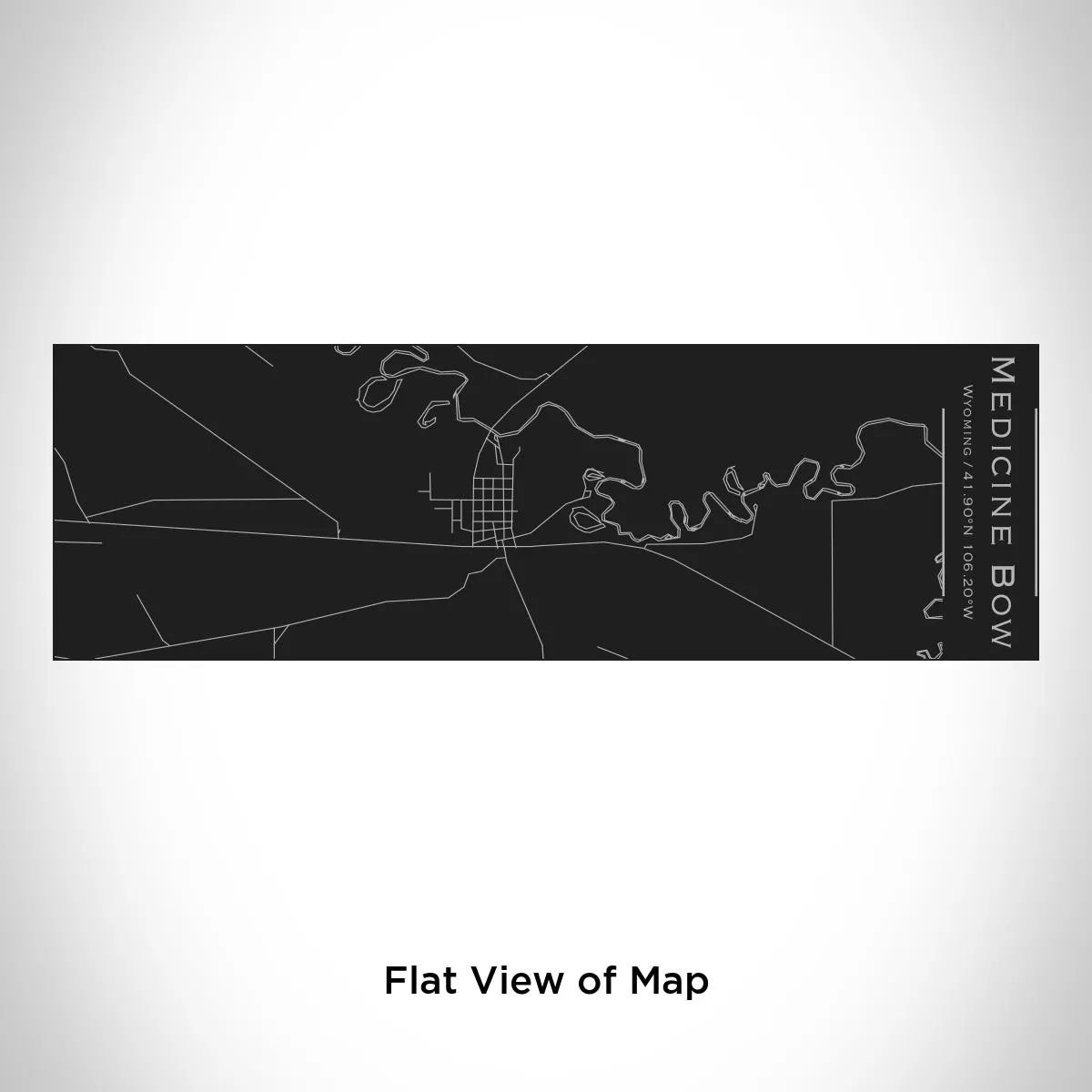 Medicine Bow - Wyoming Engraved Map Insulated Cup in Matte Black