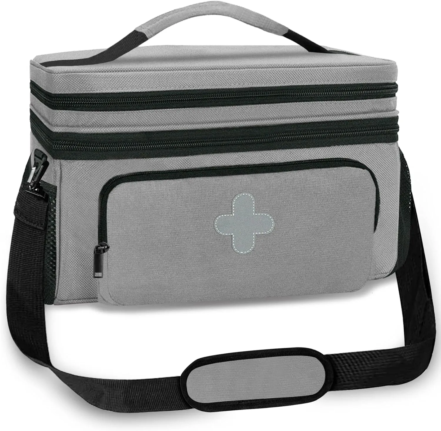 Medicine Storage Bag, Pill Bottle Organizer for Emergency, Medicine Box Empty with Small Portable Pouch, First Aid Box for Travel and Home Storage