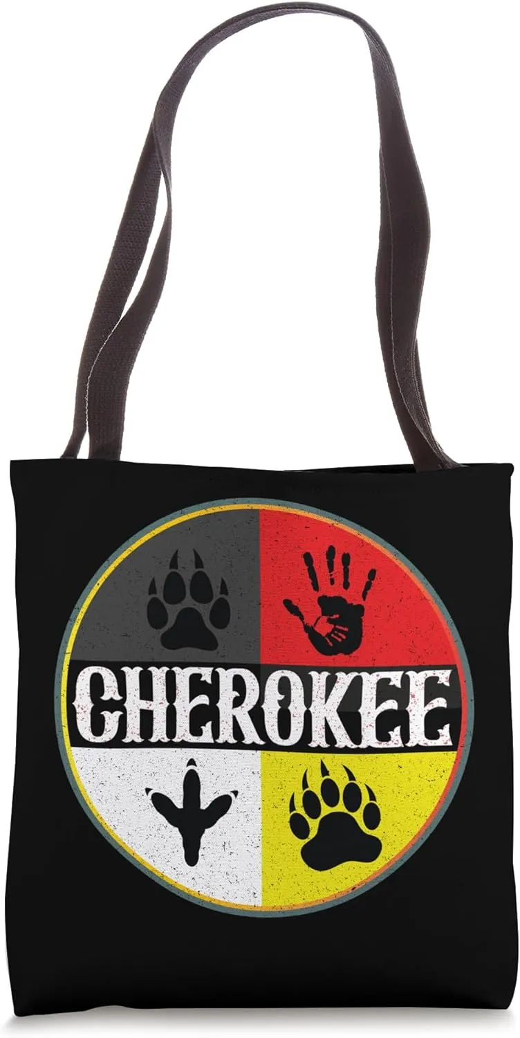 Medicine Wheel Cherokee Native American People Tote Bag