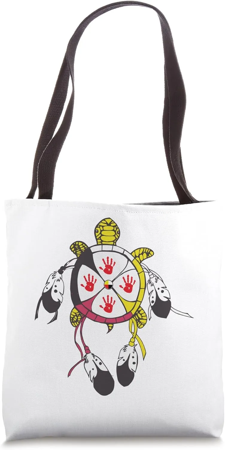 Medicine Wheel MMIW Native American turtle Tote Bag