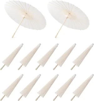 MEIKLE 33 inches Paper Parasol Paper Umbrellas for Weddings Chinese Japanese White Umbrella DIY Painting Decorative