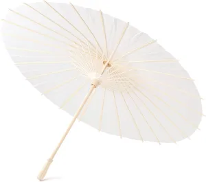 MEIKLE 33 inches Paper Parasol Paper Umbrellas for Weddings Chinese Japanese White Umbrella DIY Painting Decorative